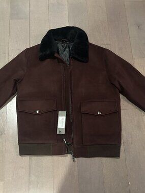 Spier & Mackay - Burgundy Wool Cashmere Flight Jacket